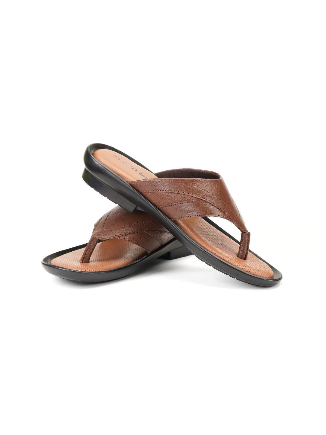 City Magic Cheeku Genuine Leather Thong Slipper For Men Cmm041008 C758