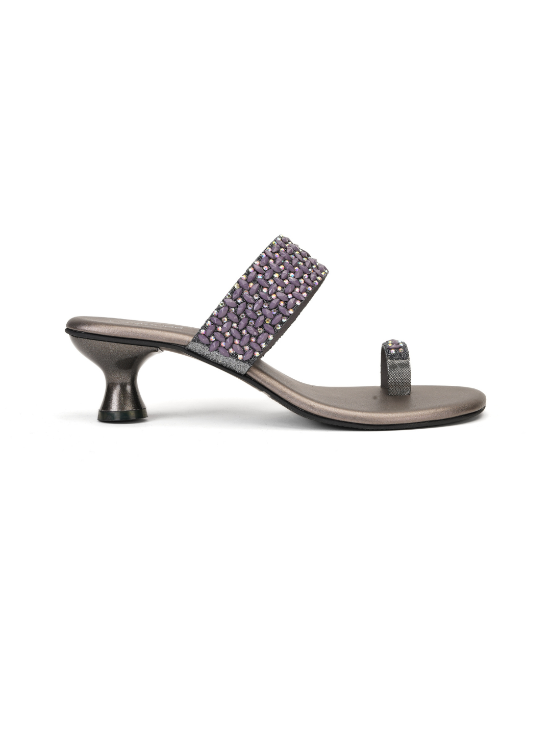 Lamoure Gun Metal Fancy Heels For Women Lmw039116 C181