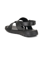 Comfort Walk Black Genuine Leather Formal Sandal For Men Cwm031010 C001