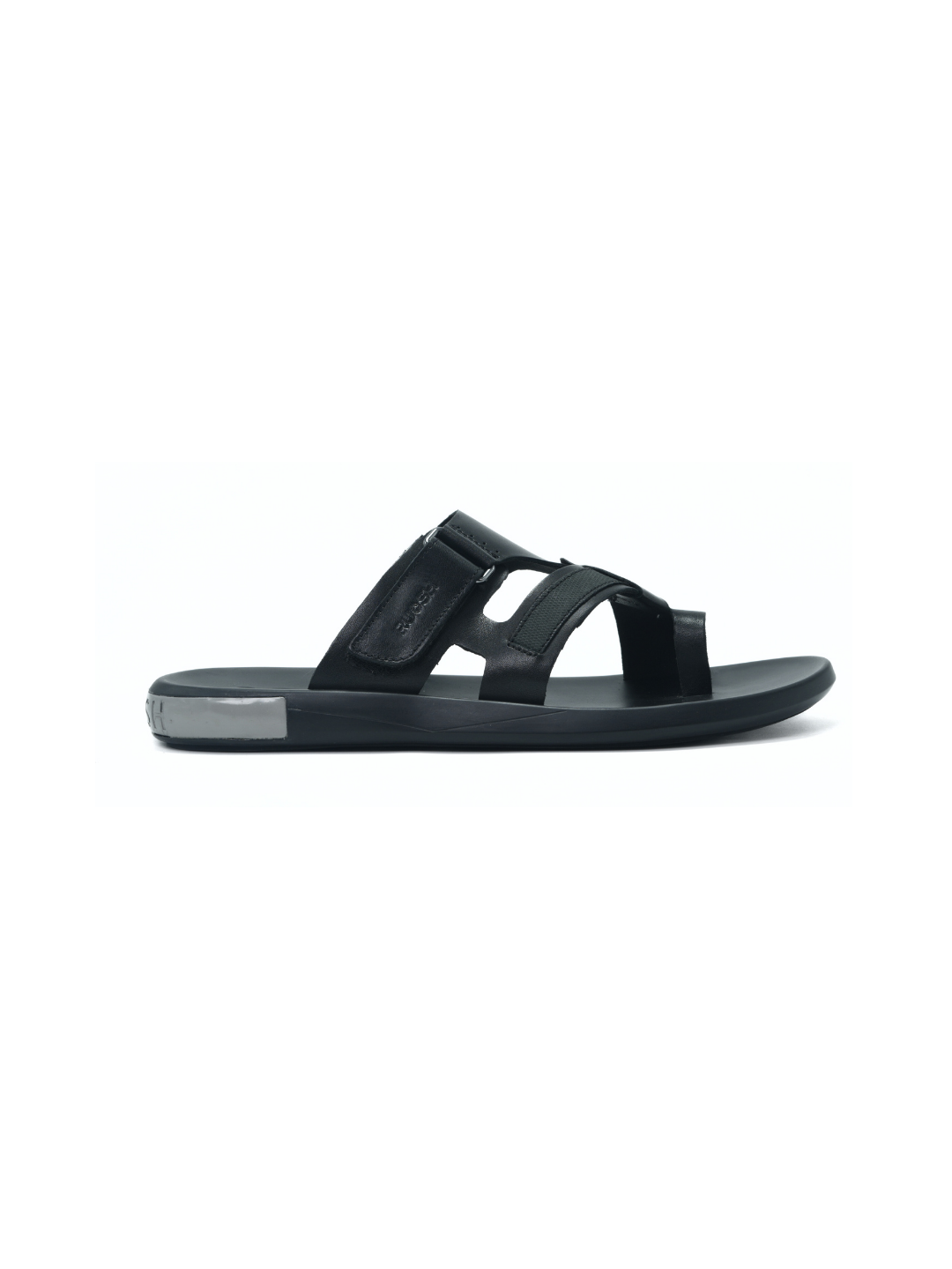 Ruosh Black Slipper For Men Gamma-1231646110 001