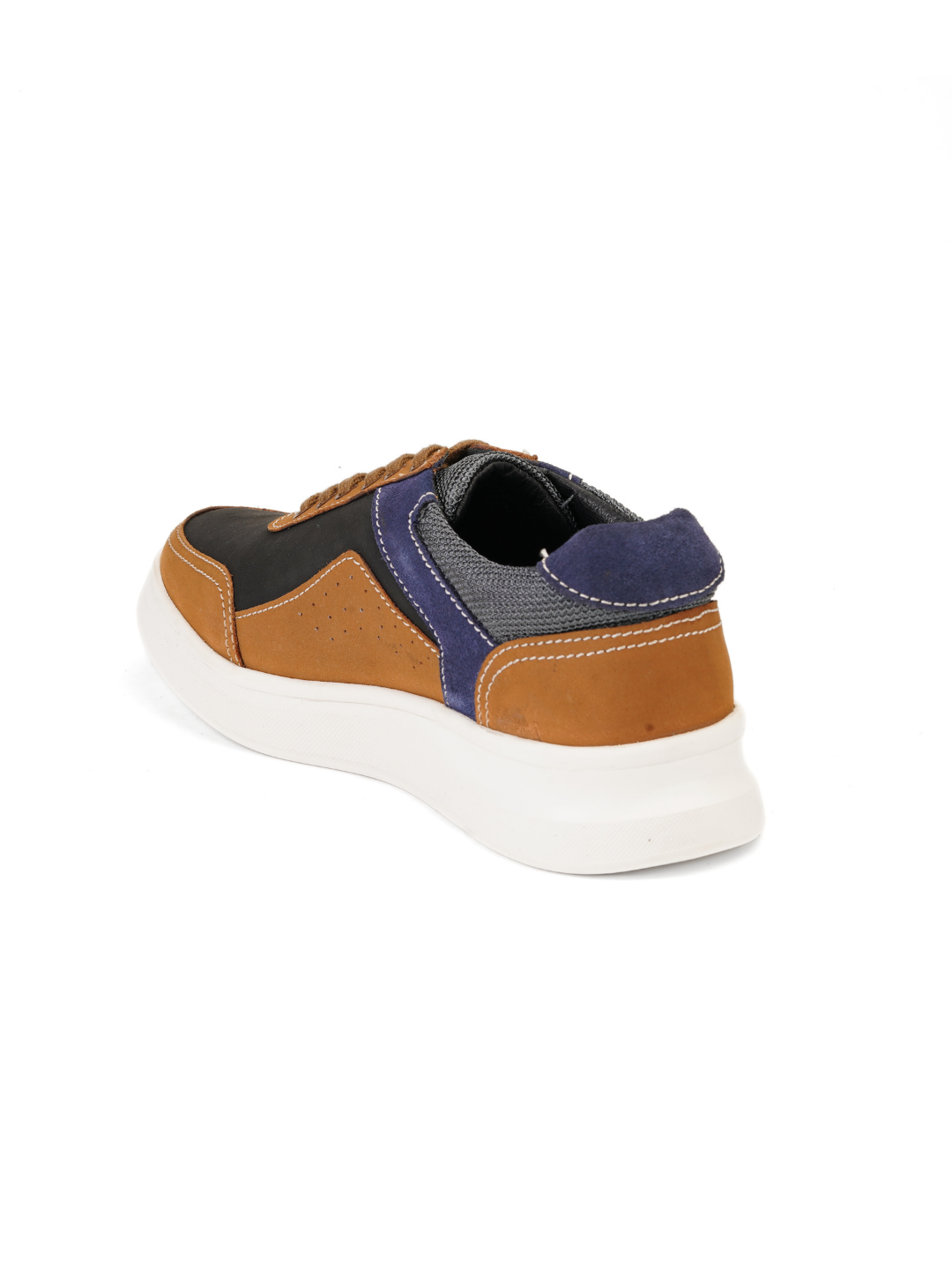 Extacy Tan Genuine Leather Sneaker For Men Exm010200 C006
