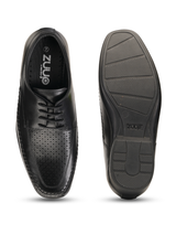 Zuup Black Genuine Leather Derby Formal Shoes For Men Zfm021044 C001