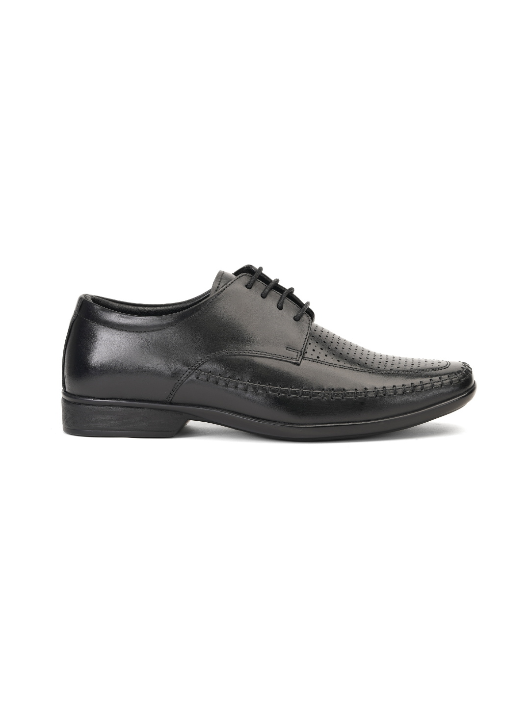 Zuup Black Genuine Leather Derby Formal Shoes For Men Zfm021044 C001