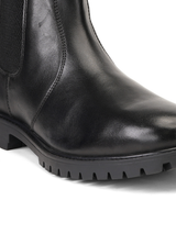 Extacy Black Genuine Leather Ankel Boot Casual Shoes For Men Exm010238 C001