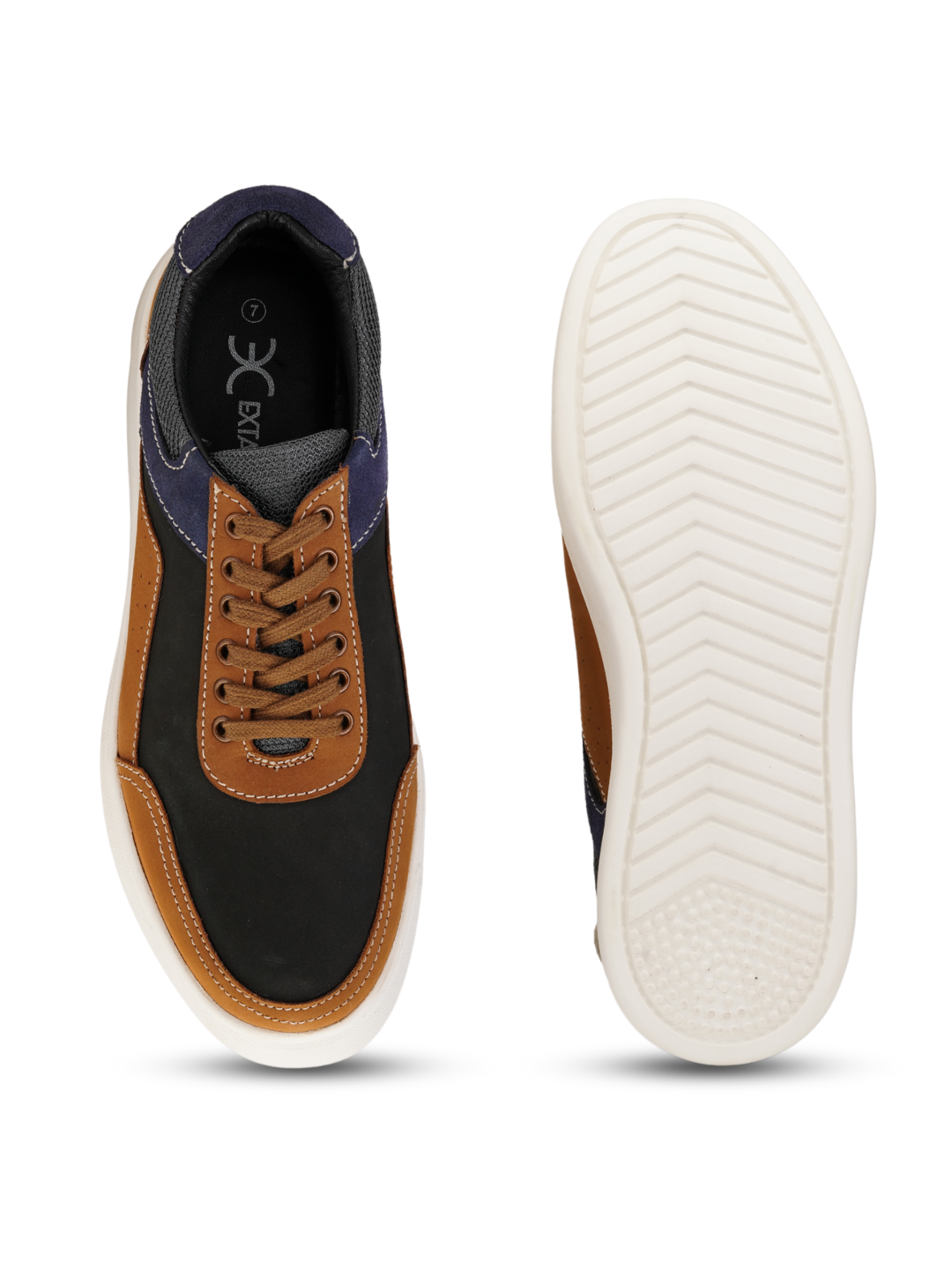 Extacy Tan Genuine Leather Sneaker For Men Exm010200 C006