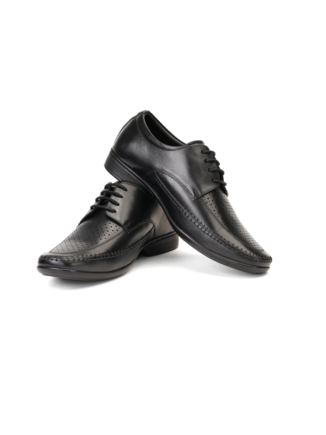 Zuup Black Genuine Leather Derby Formal Shoes For Men Zfm021044 C001