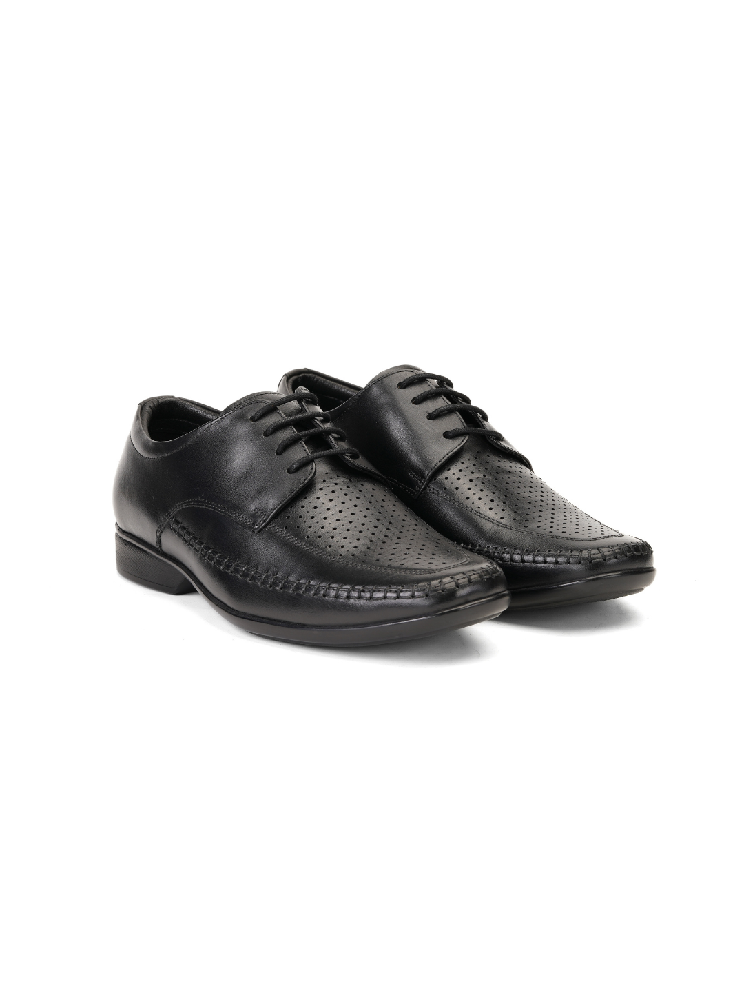 Zuup Black Genuine Leather Derby Formal Shoes For Men Zfm021044 C001