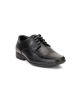 Zuup Black Genuine Leather Derby Formal Shoes For Men Zfm021044 C001