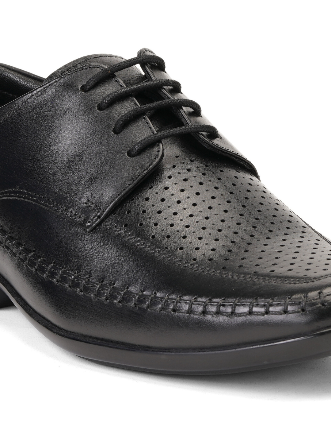 Zuup Black Genuine Leather Derby Formal Shoes For Men Zfm021044 C001
