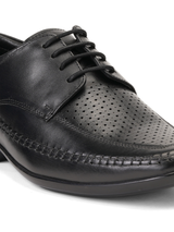 Zuup Black Genuine Leather Derby Formal Shoes For Men Zfm021044 C001