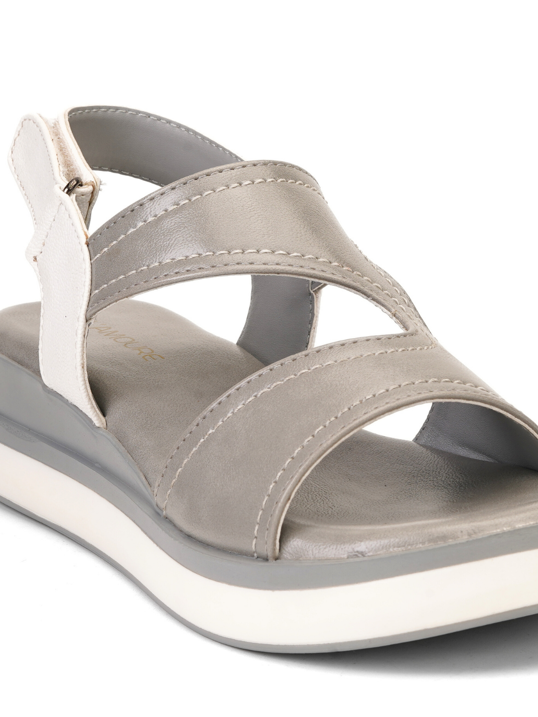 Lamoure Grey Casual Flat For Women Lmw049264 C005