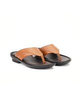 City Magic Tan Genuine Leather Thong Slipper For Men Cmm041008 C006
