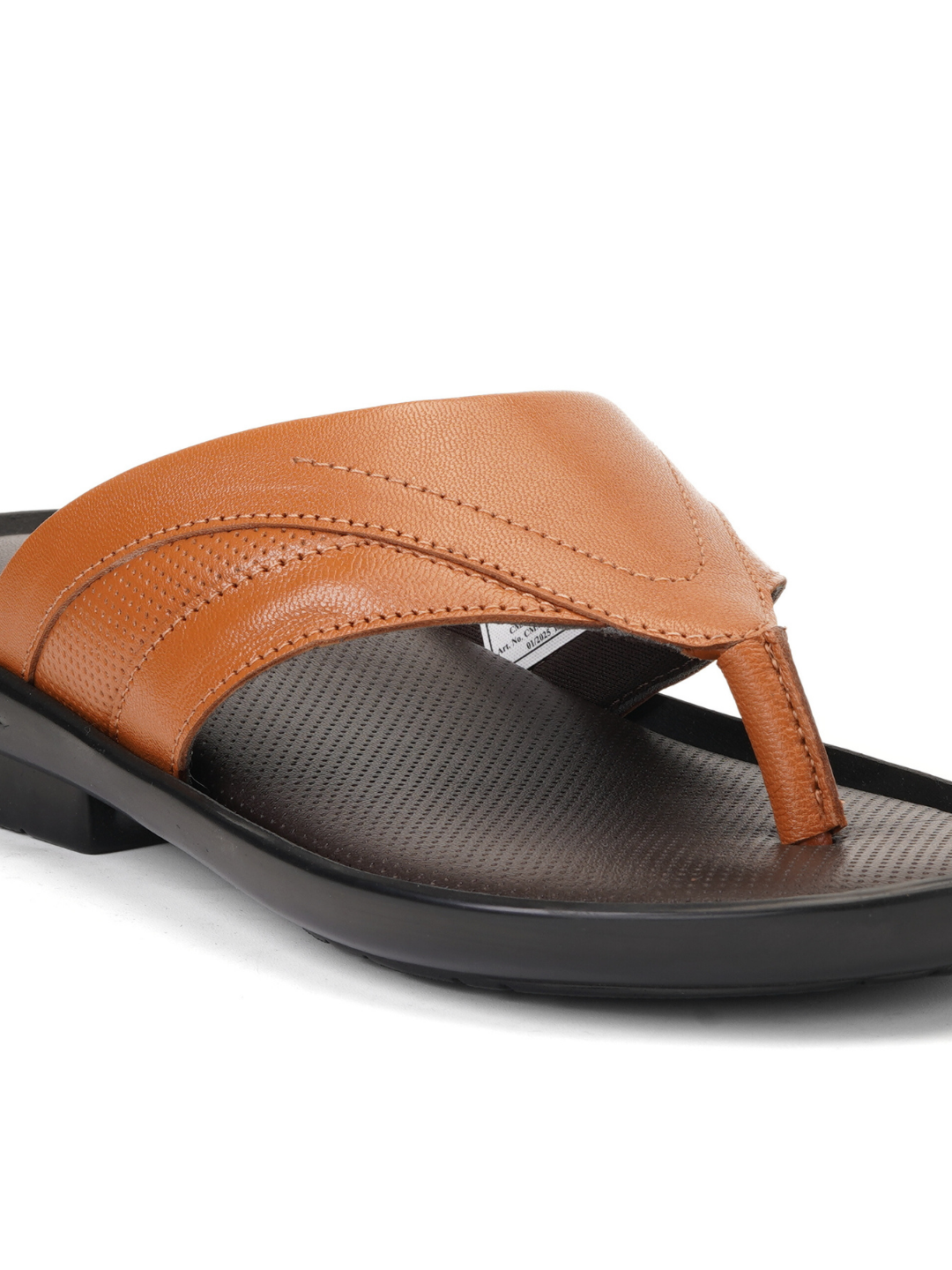 City Magic Tan Genuine Leather Thong Slipper For Men Cmm041008 C006