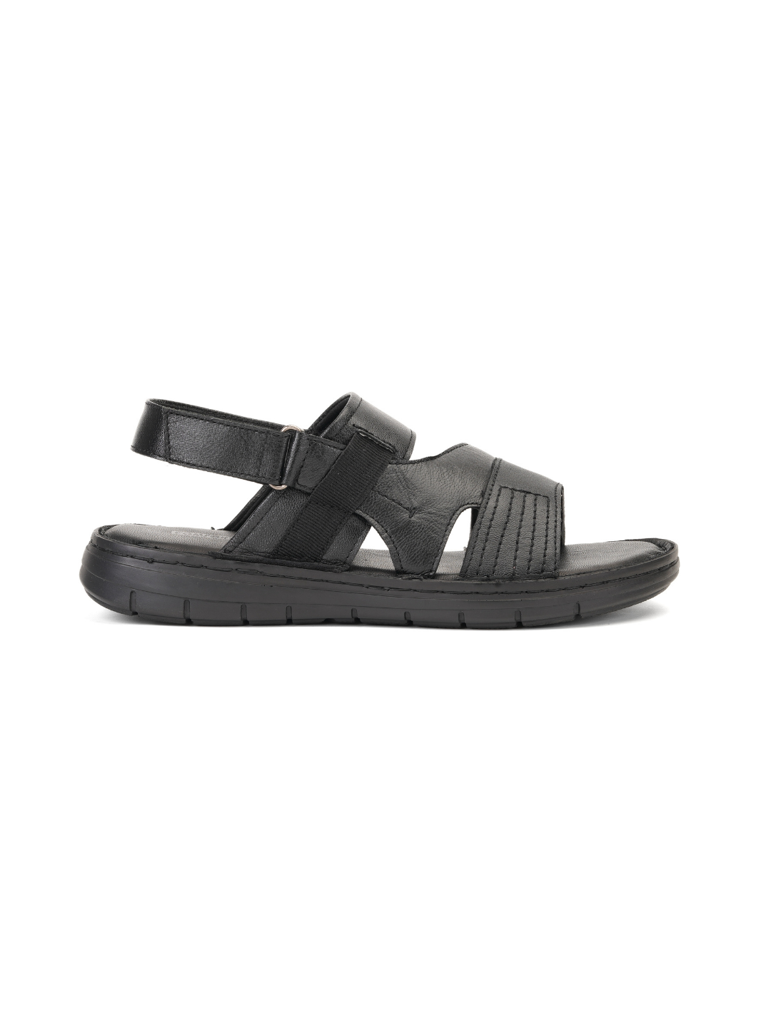Comfort Walk Black Genuine Leather Formal Sandal For Men Cwm031010 C001
