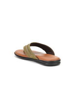 City Magic Olive Genuine Leather Thong Slipper For Men Cmm041004 C084