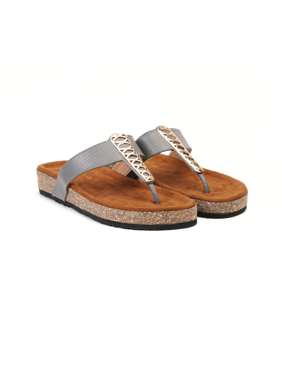 Lamoure Gunmetal Casual  Flat For Women Lmw039136 C591