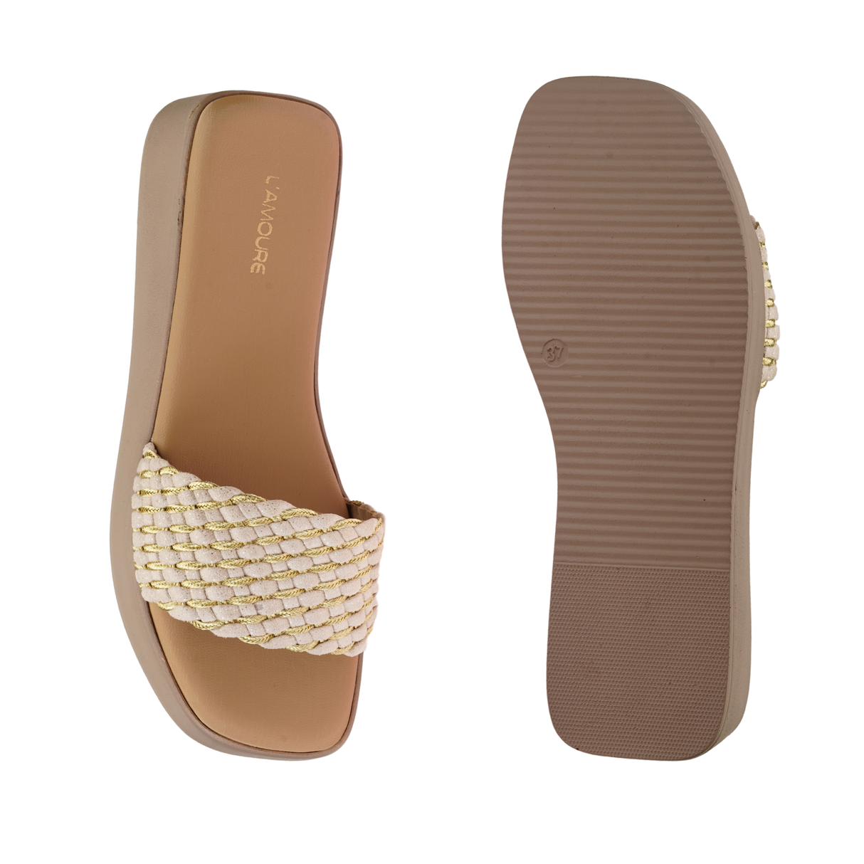 Lamoure Beige Casual Wedge For Women Lmw039138 C026