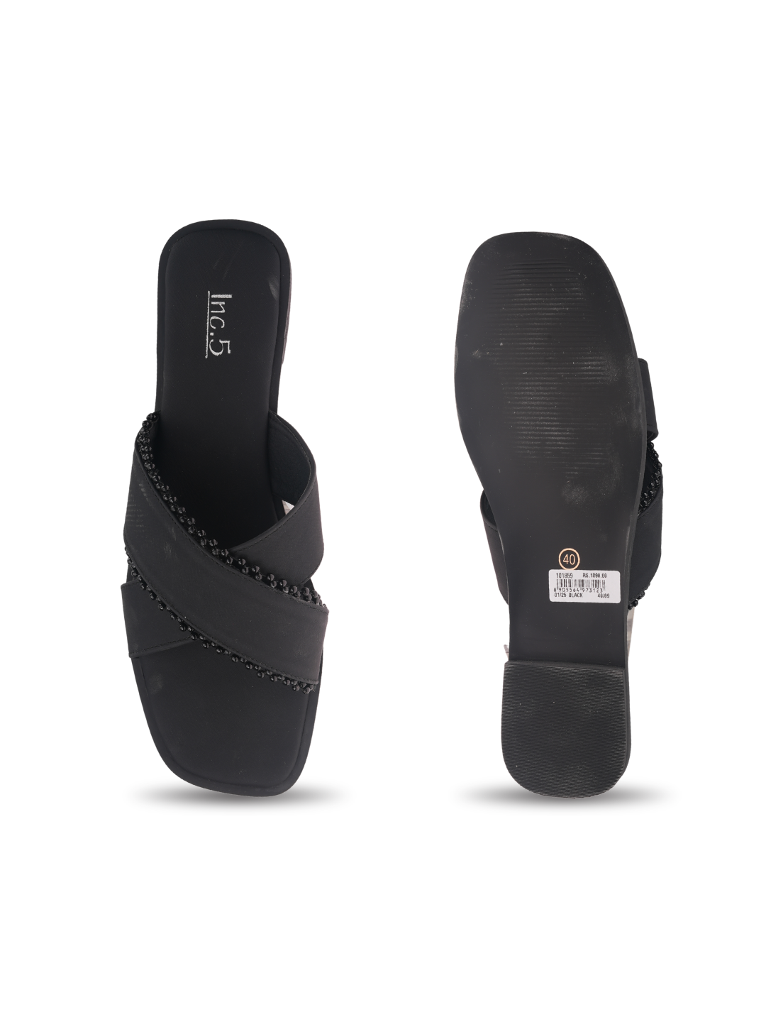 Inc.5 Black Flat For Women 101859 Black C001
