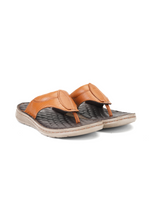 Comfort Walk Tan Genuine Leather Thong Slipper For Men Cwm041014 C006