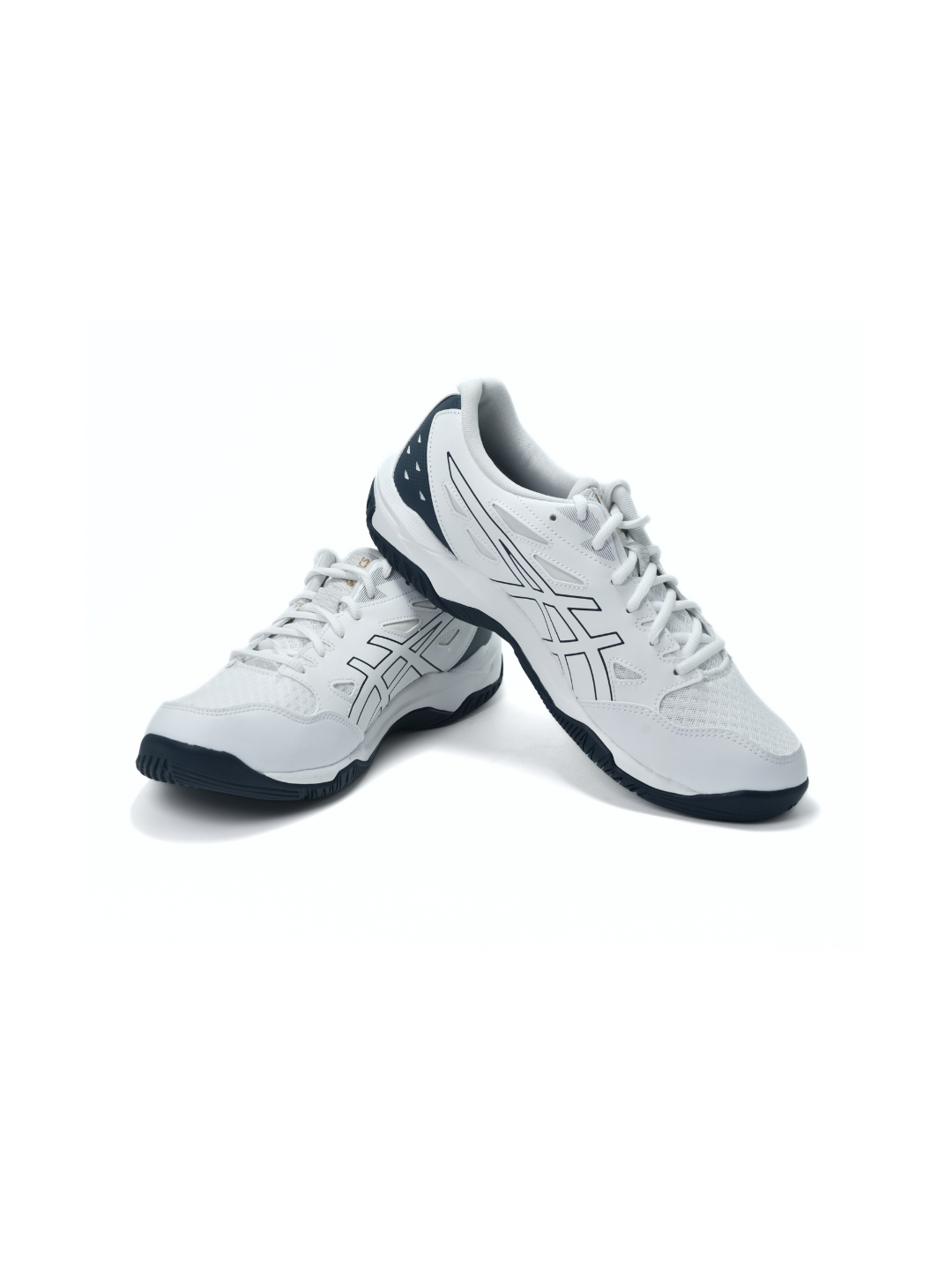Asics White/Pure Gold Sports Shoes For Men Gel Rocket 11 C658