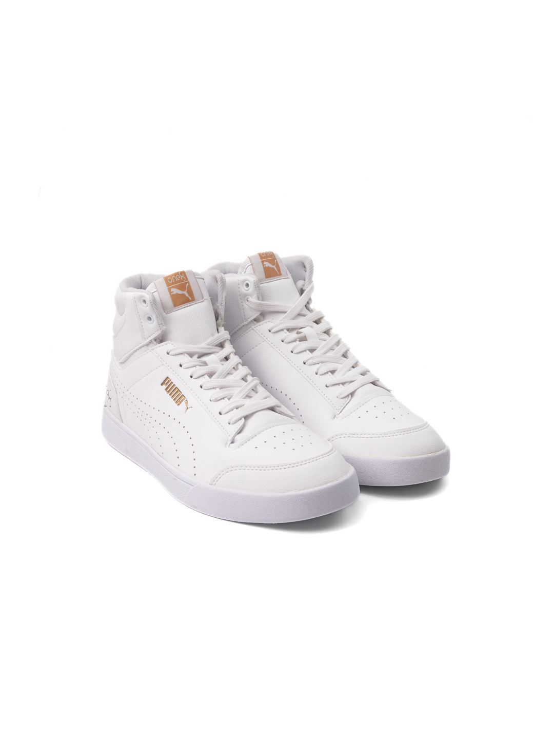 Puma White Sports Shoes For Men Shuffle Mid One8 Better V3-40163501 C057