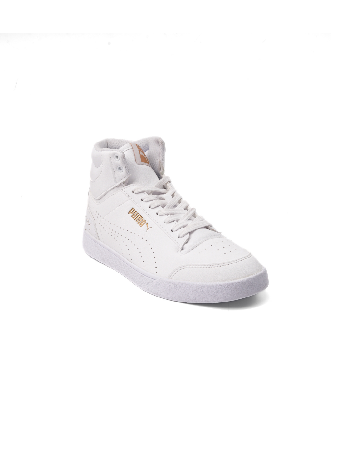 Puma White Sports Shoes For Men Shuffle Mid One8 Better V3-40163501 C057