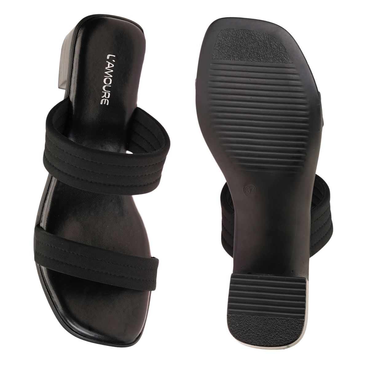 Lamoure Black Casual Heel For Women Lmw039140 C001