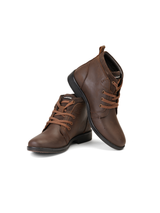 Extacy Brown Genuine Leather Ankel Derby Casual Shoes For Men Exm010211 C003
