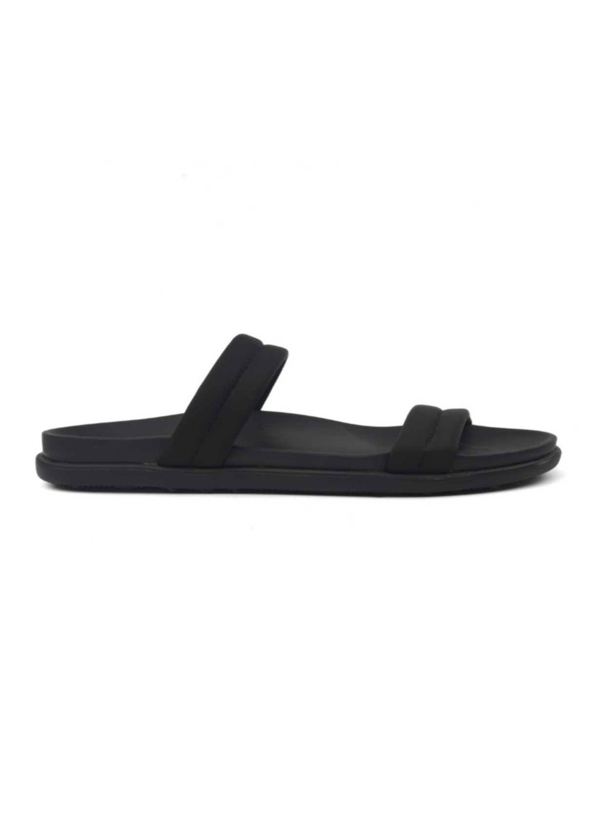 Black sandal on a white background