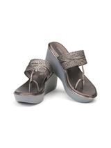 Lamoure Gun Metal Casual Wedge For Women Lmw039129 C591