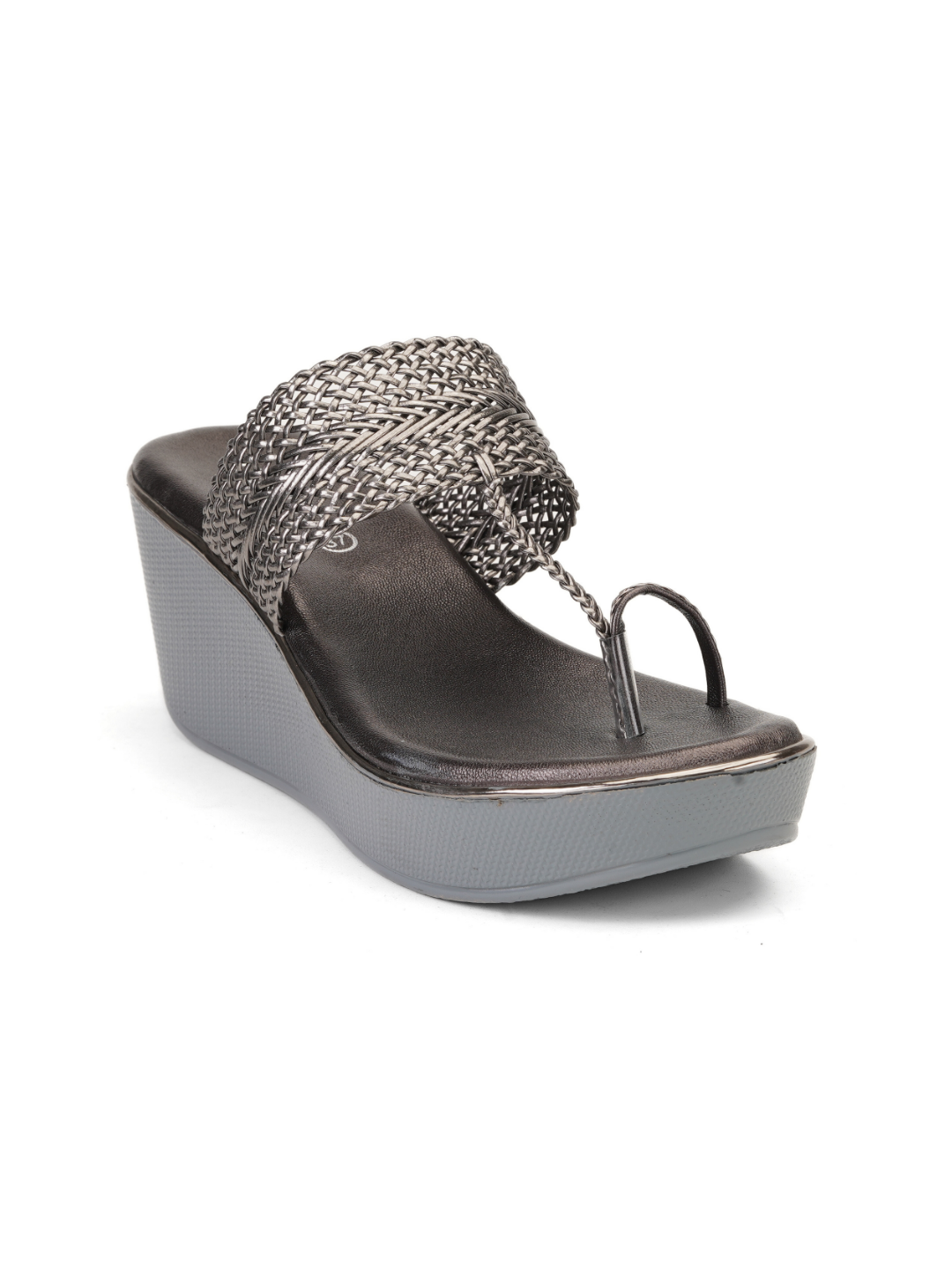 Lamoure Gun Metal Casual Wedge For Women Lmw039129 C591