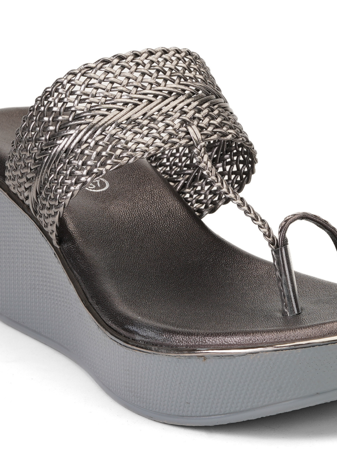 Lamoure Gun Metal Casual Wedge For Women Lmw039129 C591