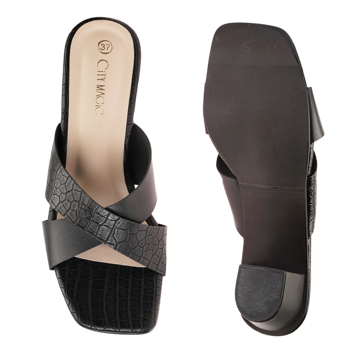 City Magic Black Casual Heel For Women Cmw030502 C001