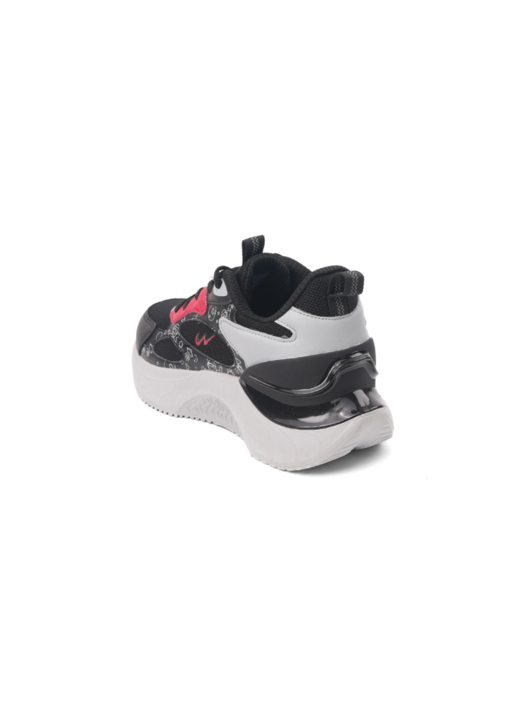 Campus Black/L.Grey Sports Shoes For Kids Turtle-22C-186 C940