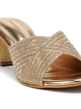 Luxestep Gold Fancy Heels For Women Lsw030103 C592