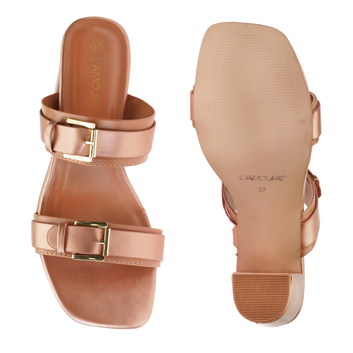 Lamoure Rose Gold Casual Heel For Women Lmw039253 C189