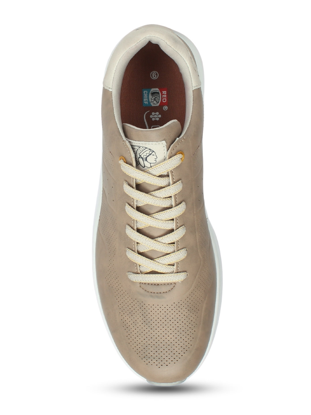 Red Chief Sports Beige Sneakers For Man C6007 026