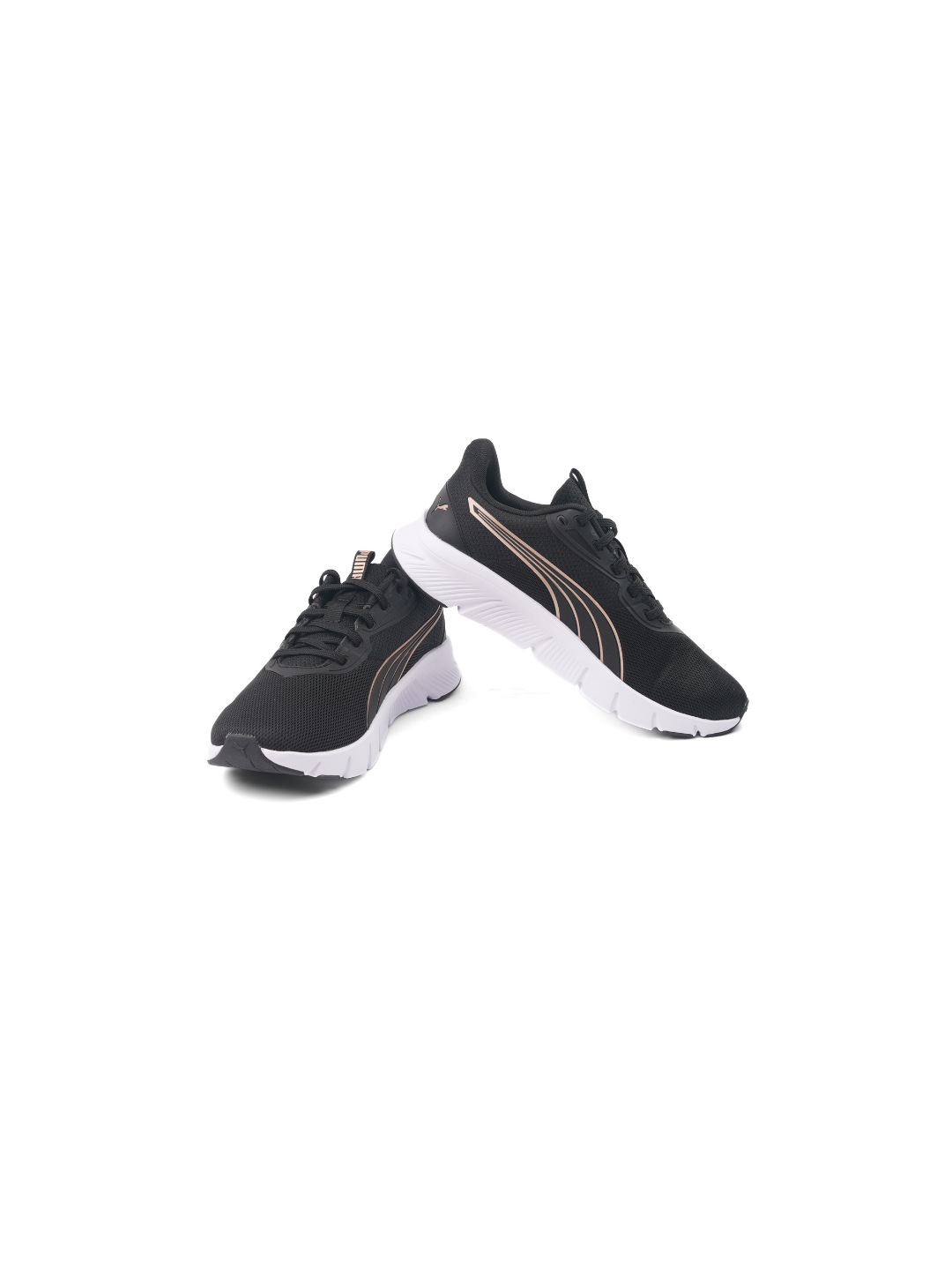 Puma Black/Gold Sports Shoes For Women Flex Focus-31009308 C677