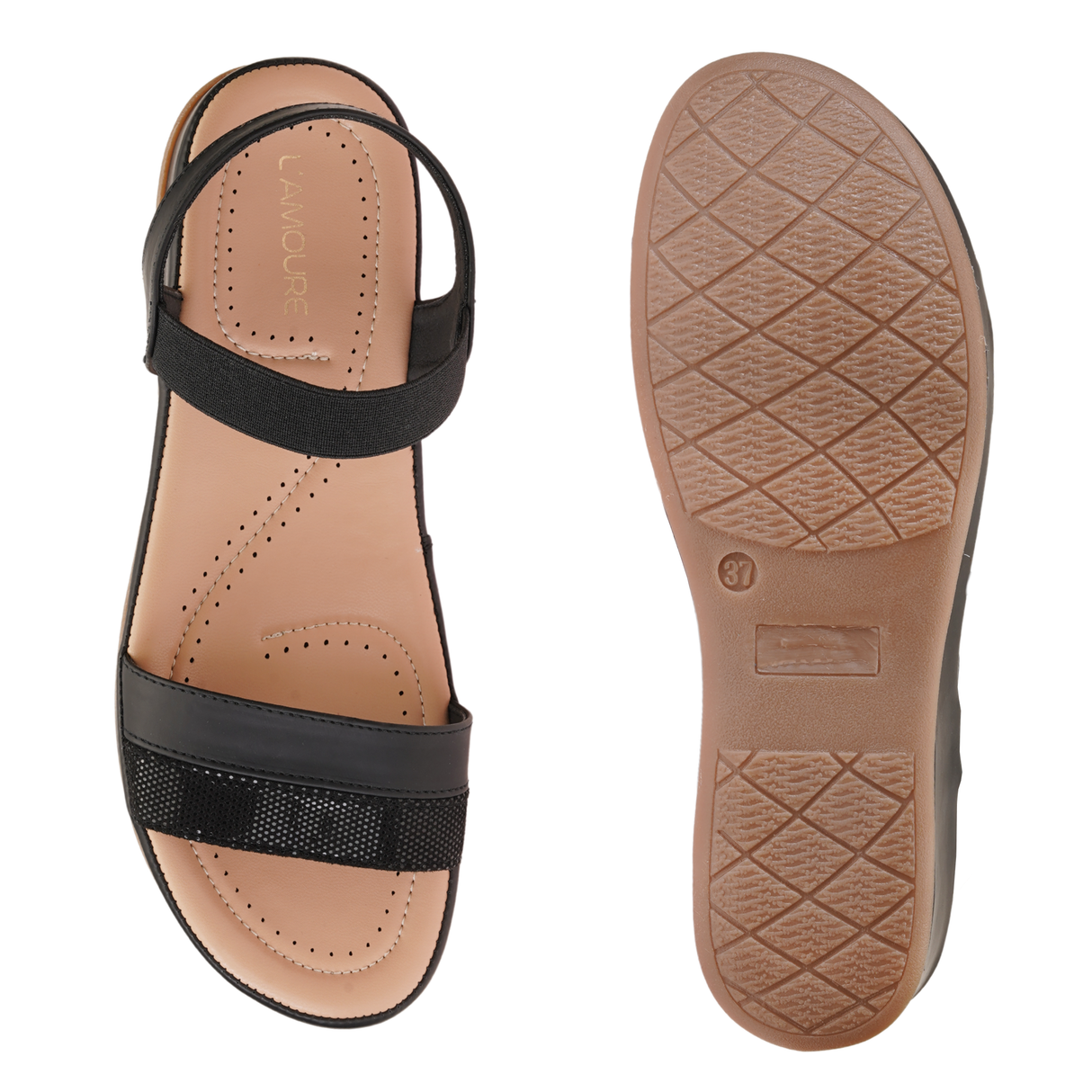 Lamoure Black Casual Heel For Women Lmw039111 C001