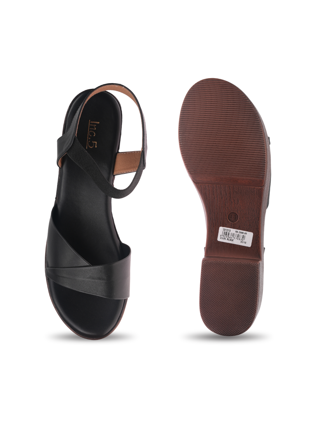 Inc.5 Black Sandal For Women 101310 C001