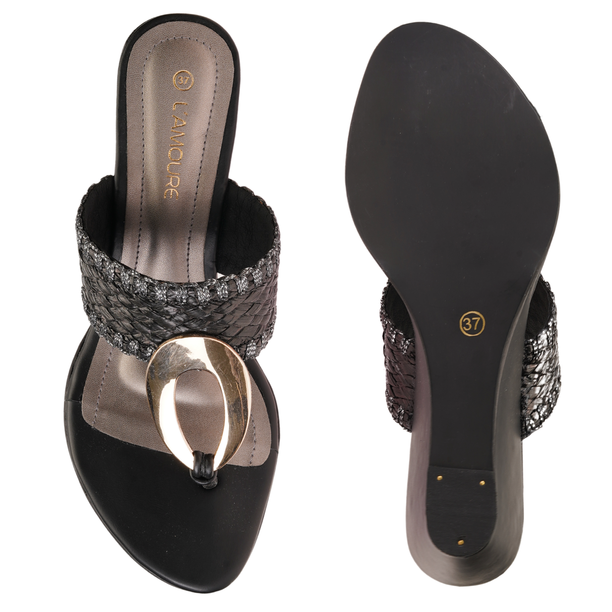 Lamoure Black Casual Heel For Women Lmw039282 C001