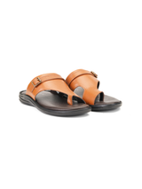 City Magic Tan Genuine Leather Toe Ring Slipper For Men Cmm041007 C006