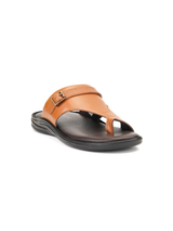 City Magic Tan Genuine Leather Toe Ring Slipper For Men Cmm041007 C006