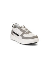Extacy White/Grey Genuine Leather Sneaker For Men Exm010213 C499
