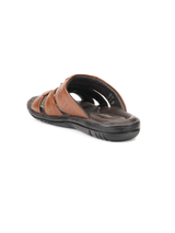 Red Chief Tan Genuine Leather Sandal Slipper For Men Rc 4035 C006