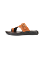 City Magic Tan Genuine Leather Toe Ring Slipper For Men Cmm041007 C006