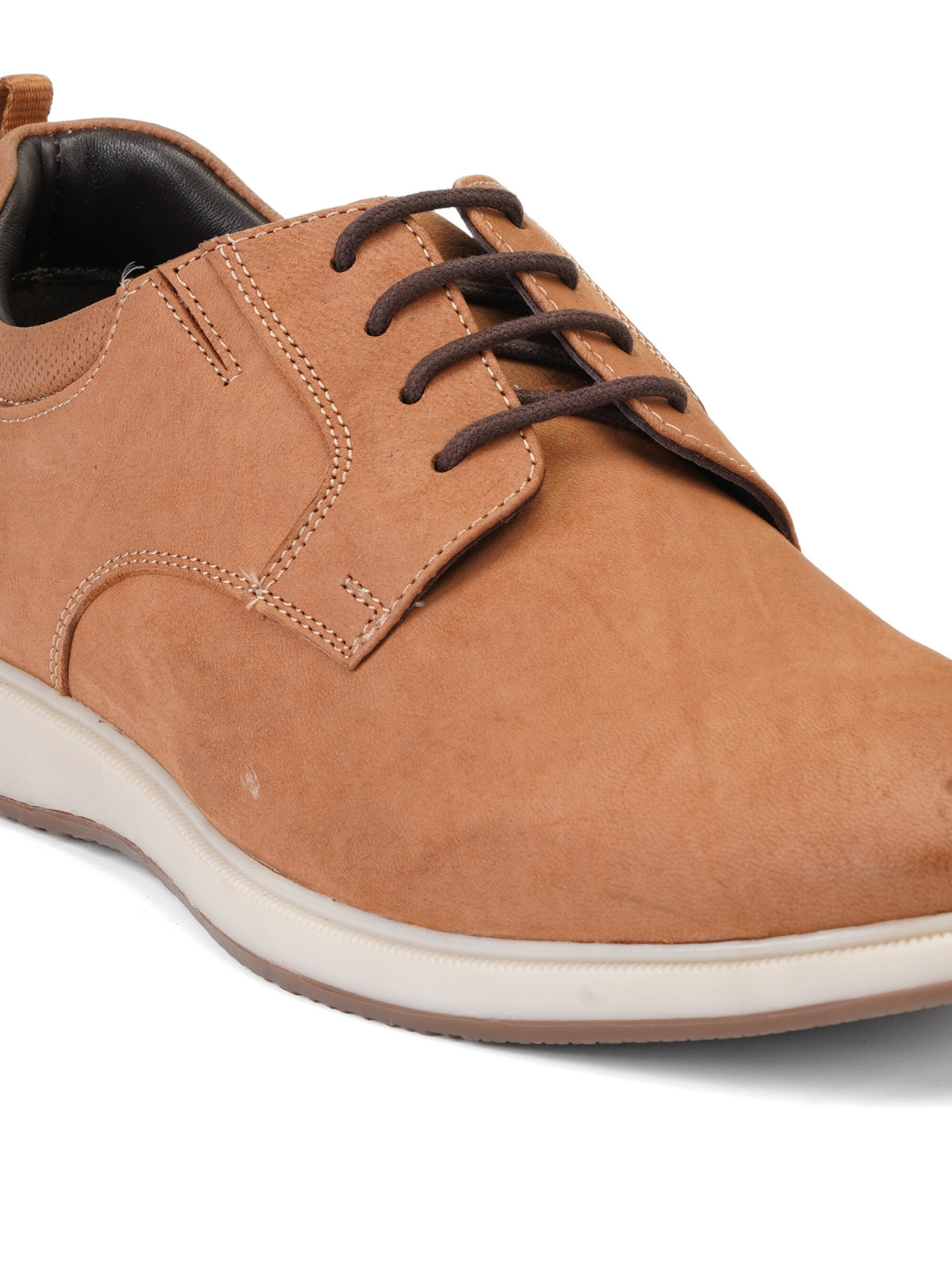 Extacy Rust Genuine Leather Derby Casual Shoes For Men Exm010223 C022