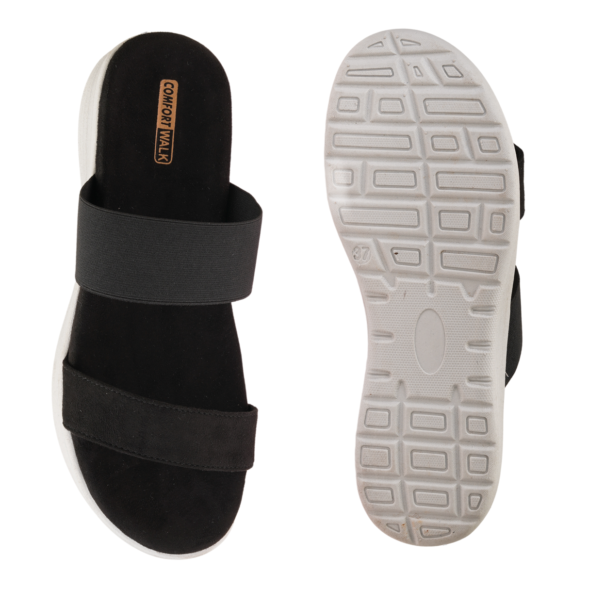 Comfort Walk Black Casual Flat For Women Cww031038 C001