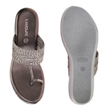 Lamoure Gun Metal Casual Wedge For Women Lmw039129 C591