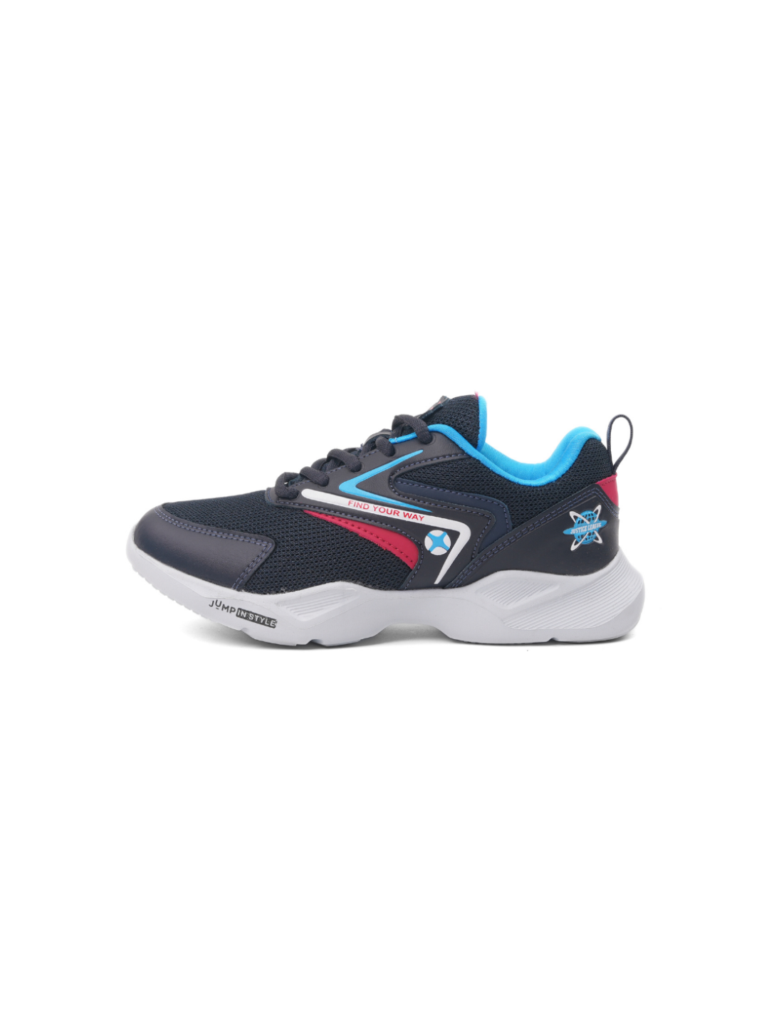 Campus Blue/Red Sports Shoes For Kids Ninza Jr-22C-670 C958
